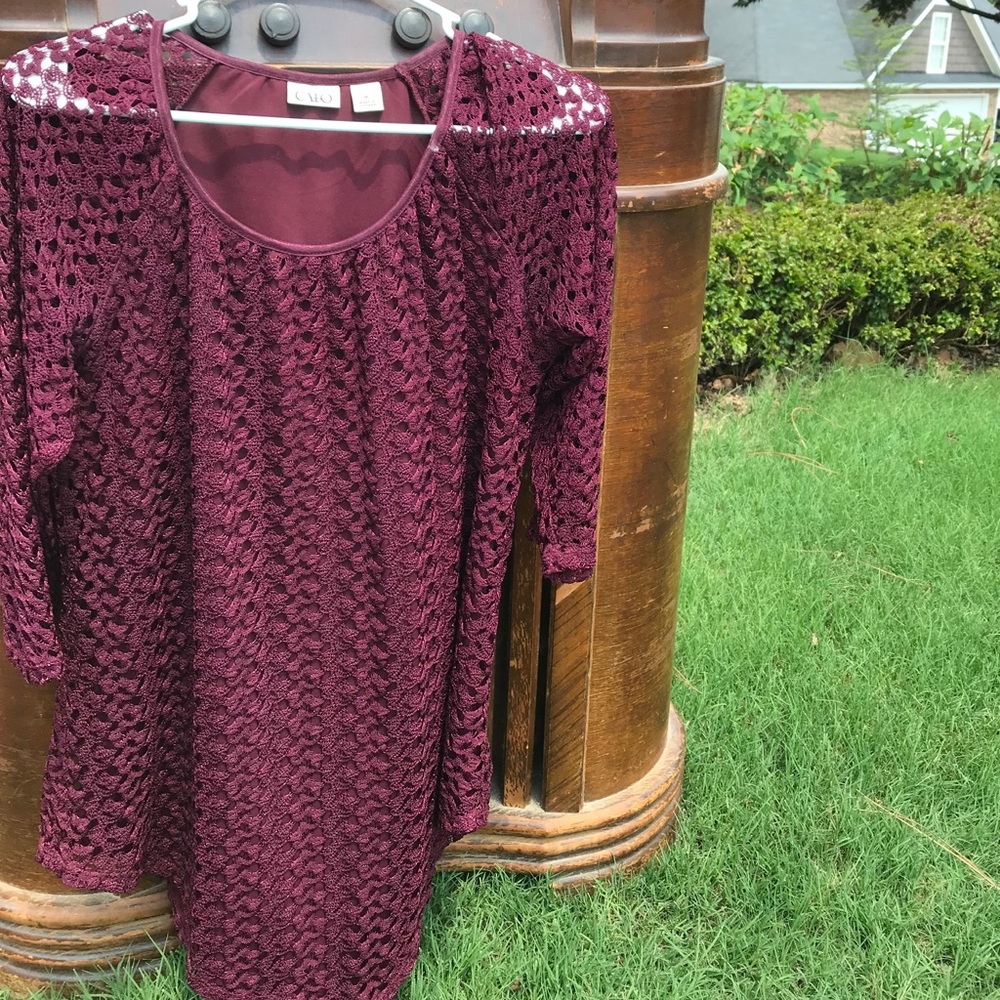 burgundy dress blouse